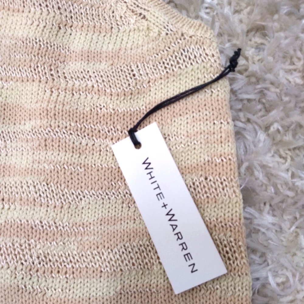 White + Warren alabaster heather space dye knit sweater tank - Picture 4 of 7